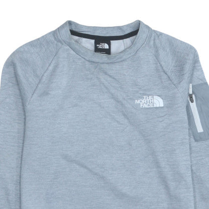 The North Face Boys Grey Crew Neck Sweatshirt Size L Youth Fleece