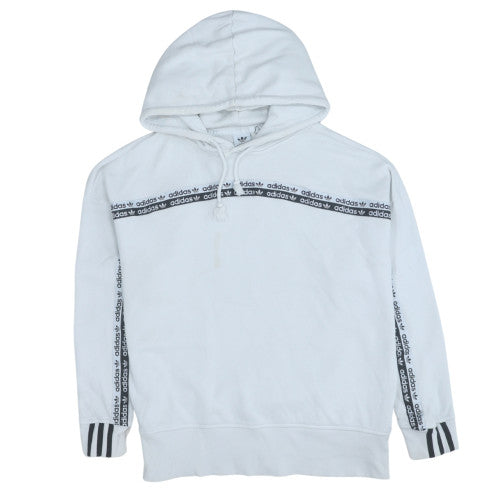 Womens UK Size 10 Adidas White Pullover Hoodie