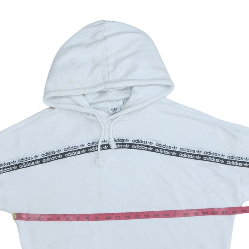 Womens UK Size 10 Adidas White Pullover Hoodie