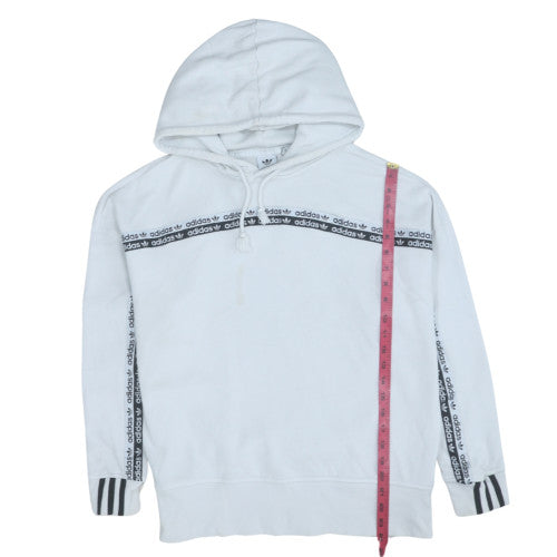 Womens UK Size 10 Adidas White Pullover Hoodie