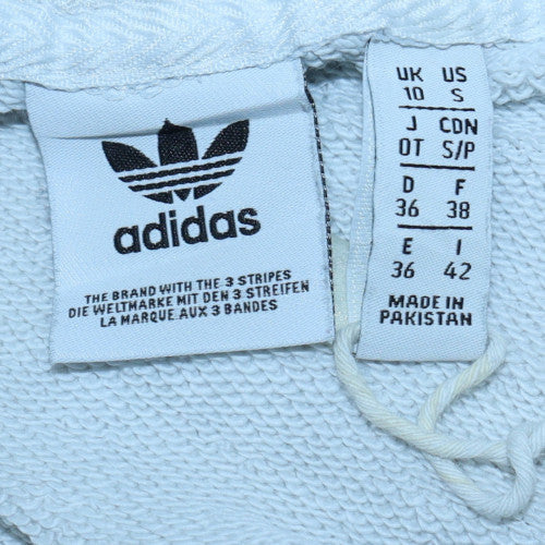 Womens UK Size 10 Adidas White Pullover Hoodie