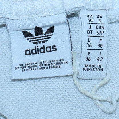 Womens UK Size 10 Adidas White Pullover Hoodie