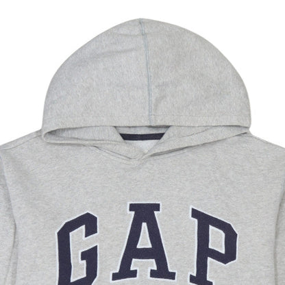 GAP Girls Grey Pullover Hoodie 2XL Fleece Logo Long Sleeve Sweatshirt