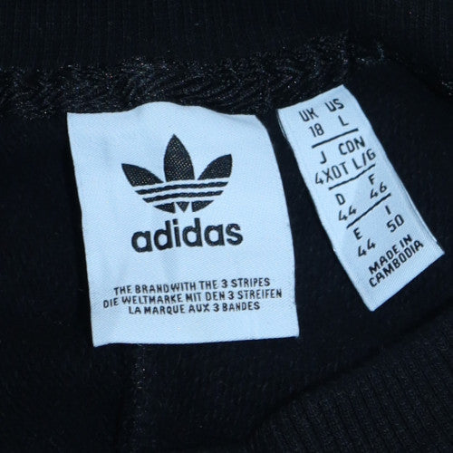 Womens UK Size 18 Adidas Black Pullover Sweatshirt