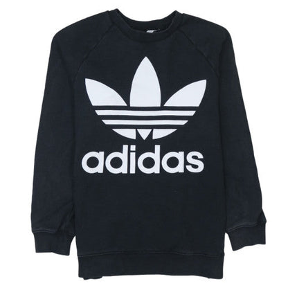 Womens UK Size XS Adidas Black Pullover Sweatshirt