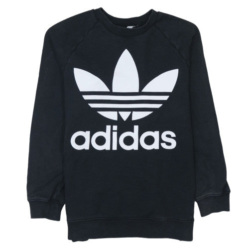 Womens UK Size XS Adidas Black Pullover Sweatshirt