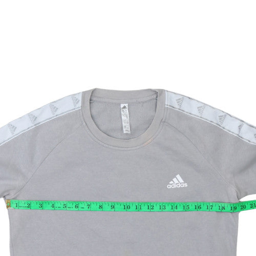 Womens UK Size 12 Adidas Grey Pullover Sweatshirt