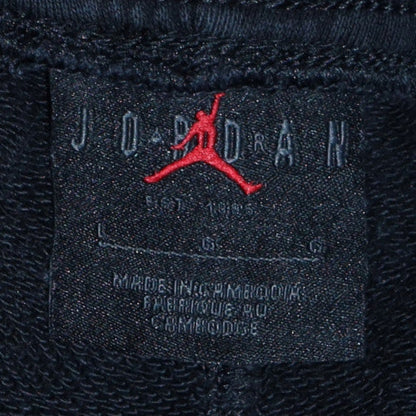 Jordan Men's Black Jogger Sweatpants L Cotton Blend Drawstring