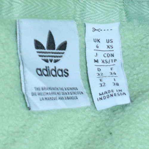 Womens UK Size XS Adidas Green Pullover Hoodie