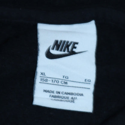Nike Boys Black Full Zip Hoodie XL (158-170cm) Fleece Lined Sweatshirt