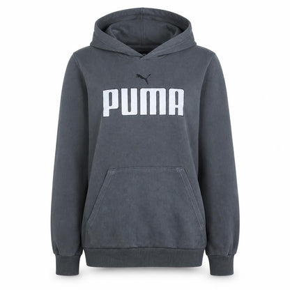Womens UK Size S Puma Grey Pullover Hoodie