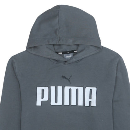 Womens UK Size S Puma Grey Pullover Hoodie