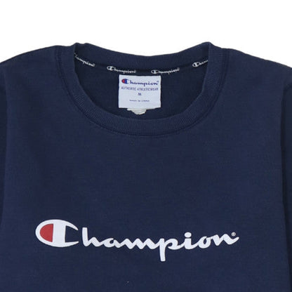 Mens UK Size M Champion Blue Pullover Sweatshirt