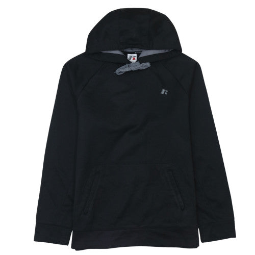 Mens UK Size M Russell Black Pullover Hoodie