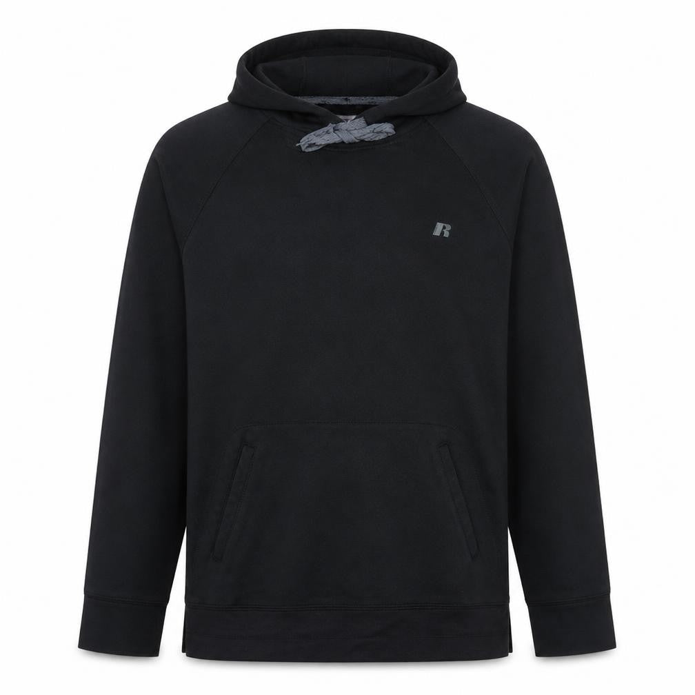 Mens UK Size M Russell Black Pullover Hoodie