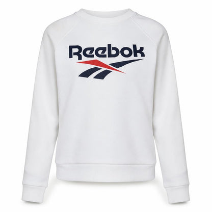 Womens UK Size M Reebok White Pullover Sweatshirt