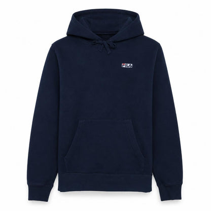 Fila Men's Blue Pullover Hoodie M Logo Fleece Sweatshirt