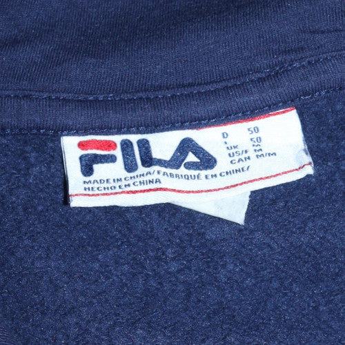 Mens UK Size M FILA Blue Pullover Hoodie