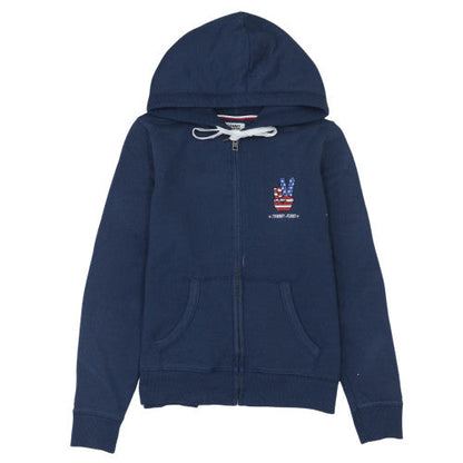 Mens UK Size M Tommy Jeans Blue Full Zip Hoodie