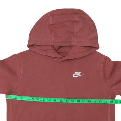 Nike Boys Rust Red Pullover Hoodie XL 158-170cm Cotton Sweatshirt