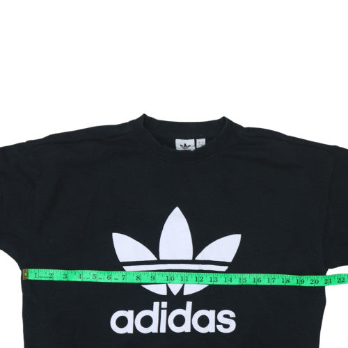 Womens UK Size 8 Adidas Black Pullover Sweatshirt