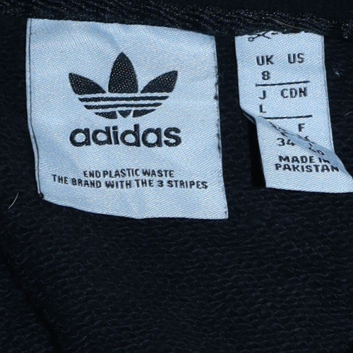Womens UK Size 8 Adidas Black Pullover Sweatshirt