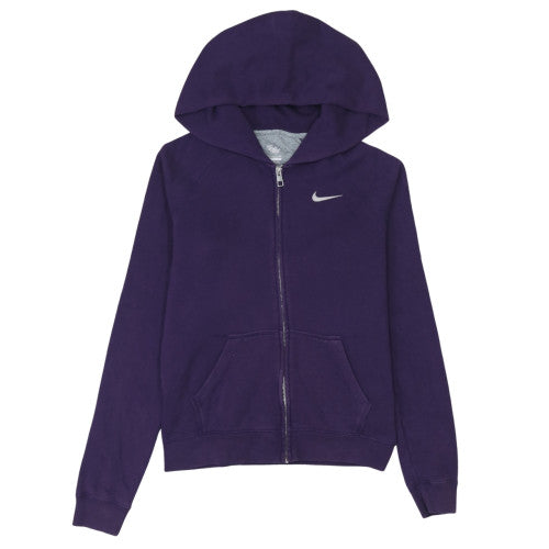 Womens UK Size S Nike Purple Full Zip Hoodie