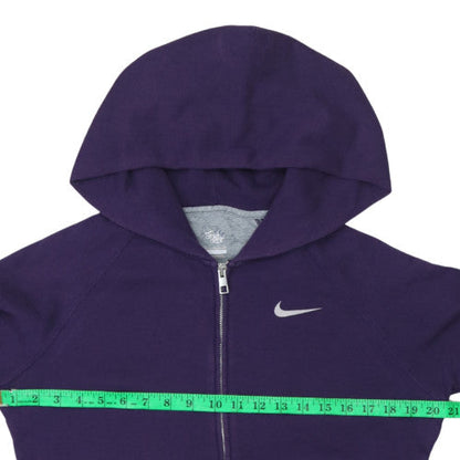 Womens UK Size S Nike Purple Full Zip Hoodie