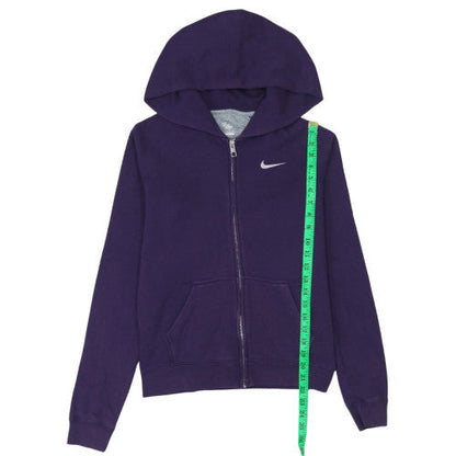 Womens UK Size S Nike Purple Full Zip Hoodie