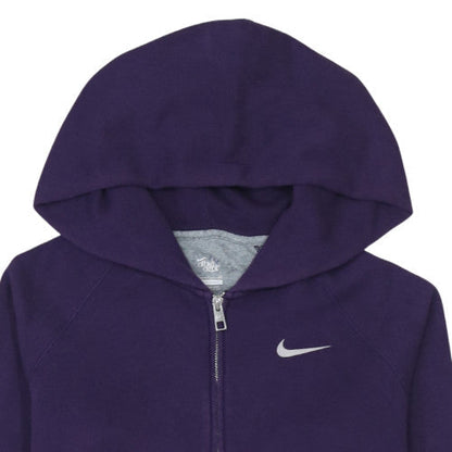 Womens UK Size S Nike Purple Full Zip Hoodie