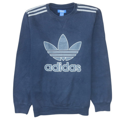 Mens UK Size M adidas Blue Pullover Sweatshirt