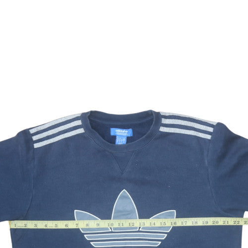 Mens UK Size M adidas Blue Pullover Sweatshirt