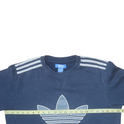 Mens UK Size M adidas Blue Pullover Sweatshirt