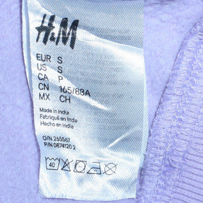Womens UK Size S H&M Purple Pullover Sweatshirt