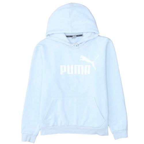 Womens UK Size L Puma Blue Pullover Hoodie