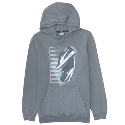Mens UK Size M Puma Grey Pullover Hoodie