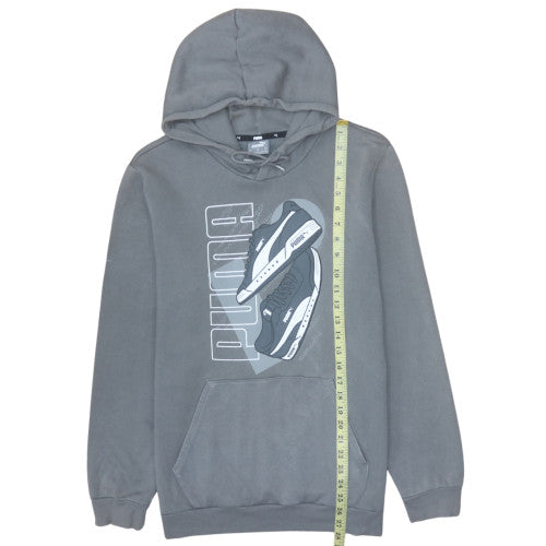 Mens UK Size M Puma Grey Pullover Hoodie