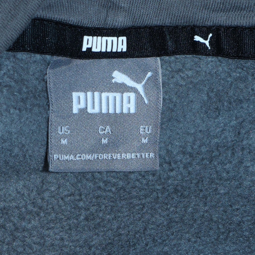 Mens UK Size M Puma Grey Pullover Hoodie