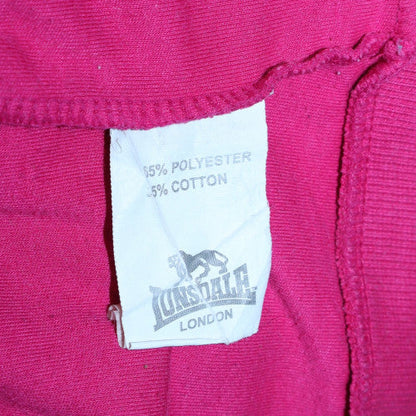 Womens UK Size 14 Lonsdale Pink Pullover Hoodie