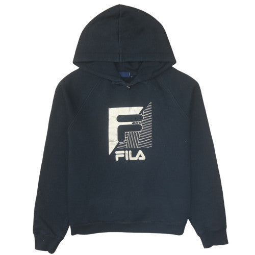 Womens UK Size M FILA Black Pullover Hoodie