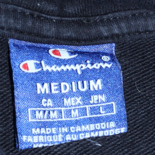 Mens UK Size M Champion Black Pullover Hoodie