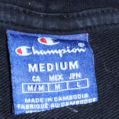 Mens UK Size M Champion Black Pullover Hoodie
