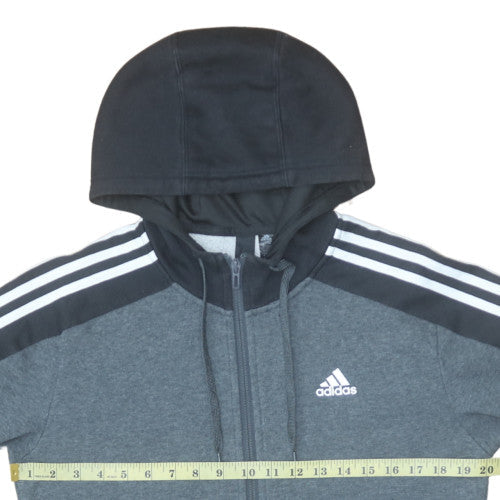 Mens UK Size S Adidas Grey Full Zip Hoodie