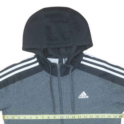 Mens UK Size S Adidas Grey Full Zip Hoodie
