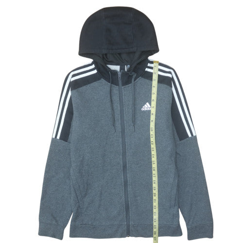 Mens UK Size S Adidas Grey Full Zip Hoodie