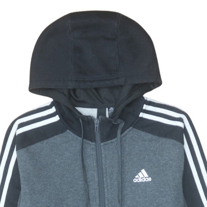 Mens UK Size S Adidas Grey Full Zip Hoodie