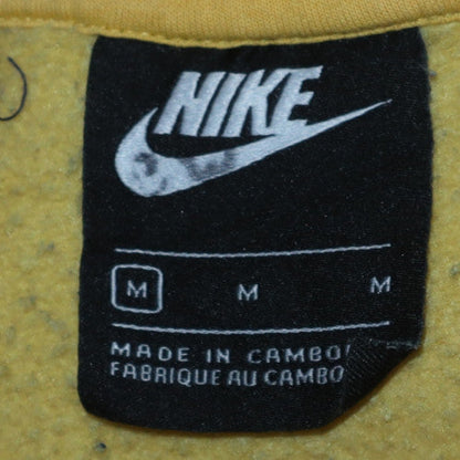 Mens UK Size M Nike Yellow Pullover Hoodie