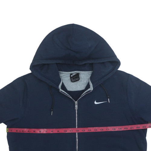 Mens UK Size L Nike Blue Full Zip Hoodie