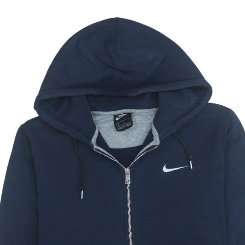 Mens UK Size L Nike Blue Full Zip Hoodie