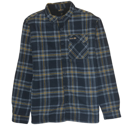 Bench Men Blue Plaid Flannel Shirt Jacket Lined Size L
